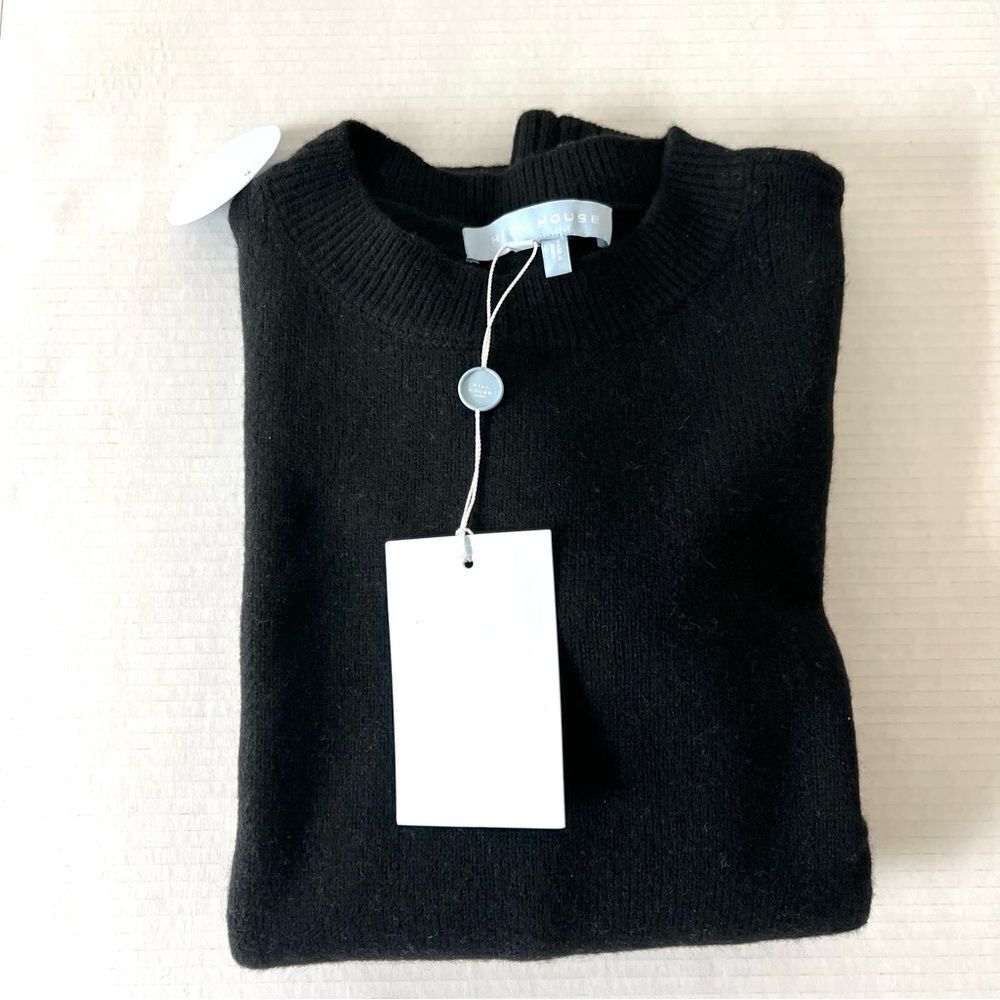 Hill House Sylvie Sweater Black 100% Merino Wool XS NWT Puff Sleeve - Picture 6 of 11